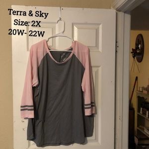 Terra & Sky Blouse; Size: 20W-22W